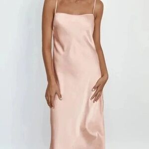 Aritzia Wilfred Only Square Satin Slip Dress, Size: L